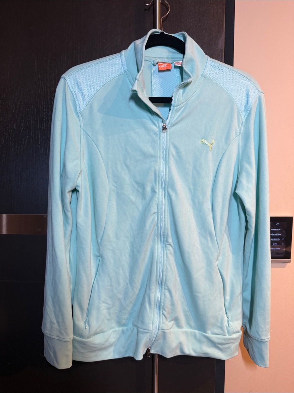 Puma Light Aqua Full-Zip Bomber Jacket